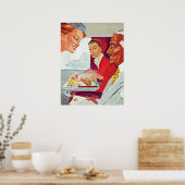 Poster Excellent service en avion (Cuisine)