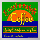Poster Excelorateur Café Art rétro Imprimer (Devant)