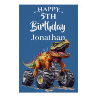 Excitant Dinosaure Bleu T-Rex Monster Truck Thème