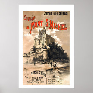 Poster Excursions à Mont Saint-Michel Normandie France