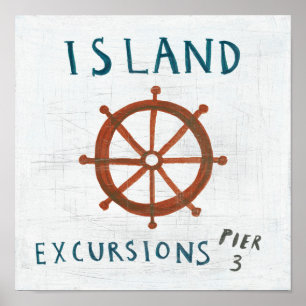 Poster Excursions côtières d'île de l'art  