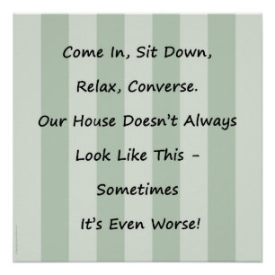 Poster Excuses pour l'affiche malpropre de Chambre