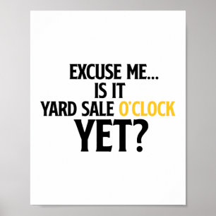 Poster Excusez-Moi, C'Est La Vente De Jardin D'Horloge Et