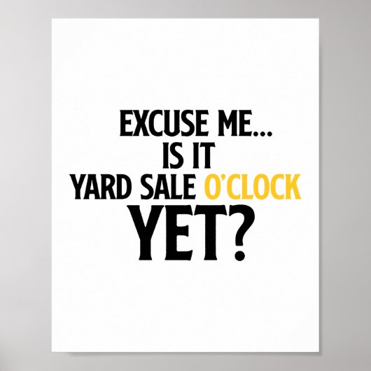 Poster Excusez-Moi, C'Est La Vente De Jardin D'Horloge Et (Devant)