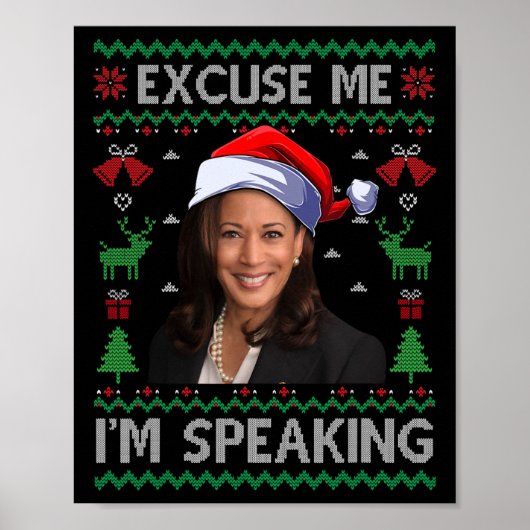 Poster Excusez-moi Je parle mal Noël Kamala Harri (Devant)