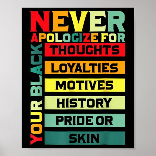 Poster Excusez-moi pour votre Blackness Black History Jun (Devant)