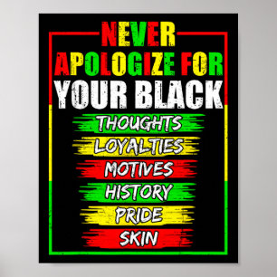 Poster Excusez-moi pour votre Blackness Black History Jun