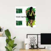 Poster Exécuter Lola Run - Personnalisable Exécution d'un (Bureau à domicile)