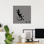 Poster Exécution de Gecko | bandes noires (Bureau à domicile)