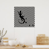 Poster Exécution de Gecko | bandes noires (Cuisine)
