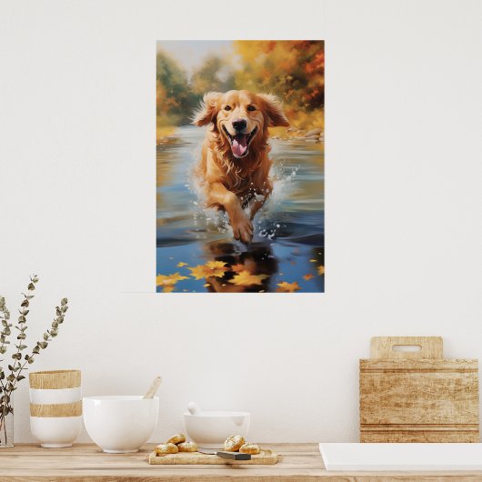 Poster Exécution de Golden Retriever (Cuisine)