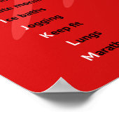 Poster Exécution de l'alphabet rouge inspirationnel (Coin)