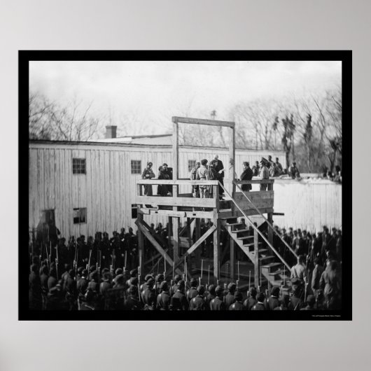 Poster Exécution du capitaine Henry Wirz 1865 (Devant)