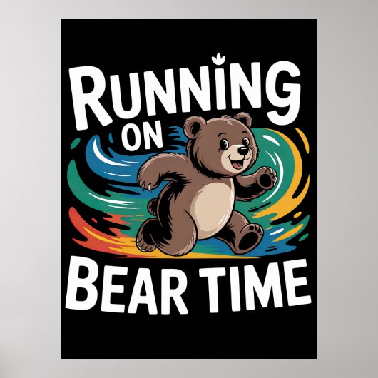 Poster Exécution sur l'illustration du temps d'ours (Devant)