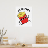 Poster Exer-frites Funny Fries Puns (Cuisine)