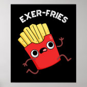 Poster Exer frites Funny Fries Puns Dark BG (Devant)