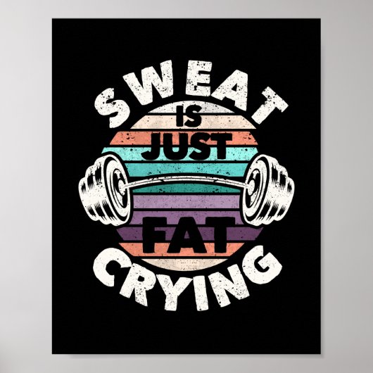Poster Exercice amusant gym levage de poids (Devant)