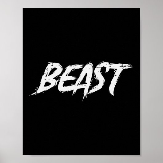 Poster Exercice Beast Gym Bodybuilding Entraînement Fitne (Devant)
