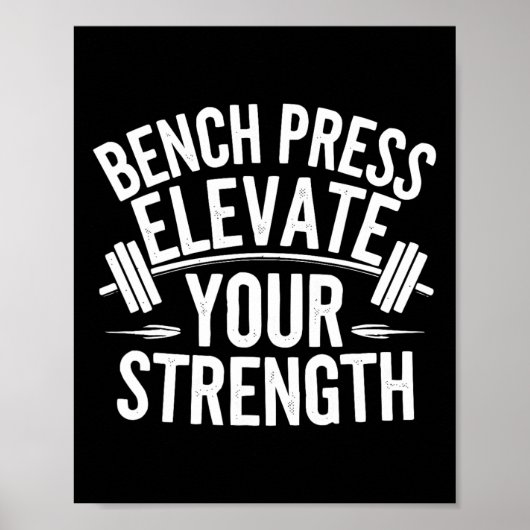 Poster Exercice Bench Press Bodybuilding Fitness Workout (Devant)