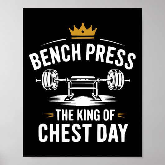 Poster Exercice Bench Press Bodybuilding Fitness Workout (Devant)