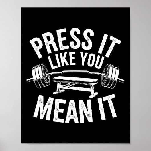 Poster Exercice Bench Press Bodybuilding Fitness Workout (Devant)
