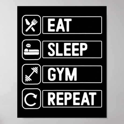 Poster Exercice Bodybuilding Gym (Devant)