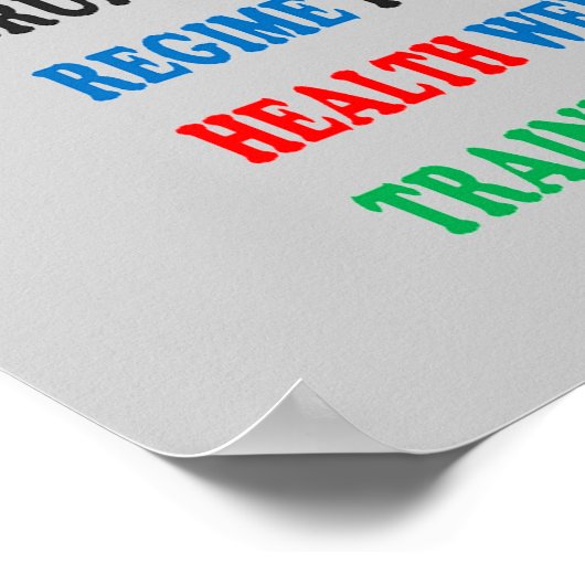 Poster EXERCICE CHECK-LIST GYM Poids Santé Coeur nvn609 (Coin)