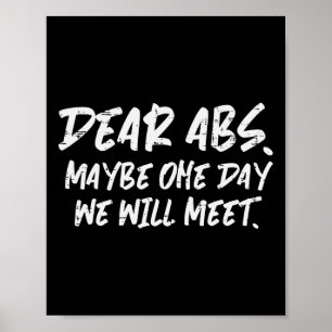 Poster Exercice Chers Abs Drôle Gymnase Exercice Fitness