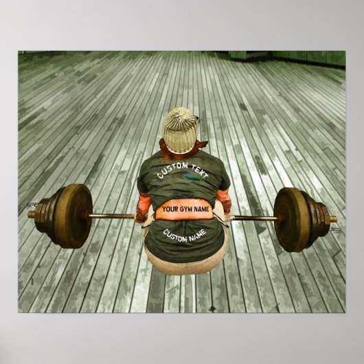 Poster Exercice De Formation Poids Du Propriétaire Du Gym (Devant)