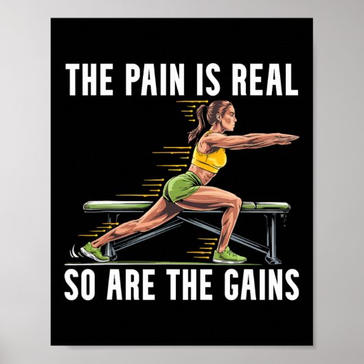 Poster Exercice de squat bulgare musculation fitness (Devant)