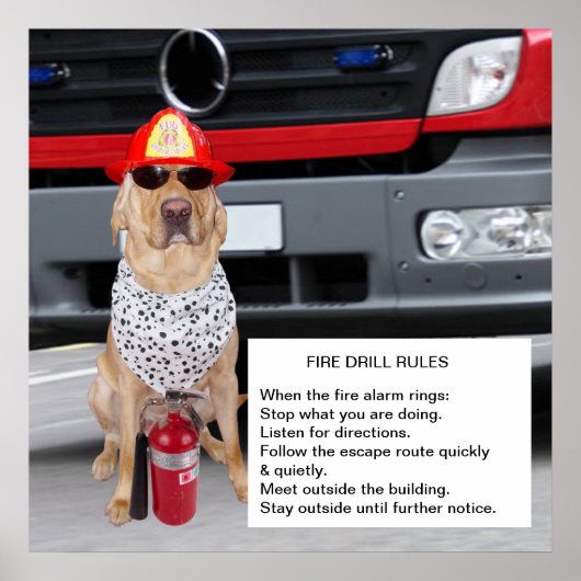 Poster Exercice d'incendie personnalisable (Devant)