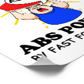 Poster Exercice drôle des abdos Fast Food Gym Workout Bod (Coin)