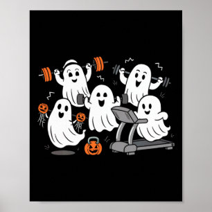 Poster Exercice Ghost Gym Halloween Shirt Fitness Weig