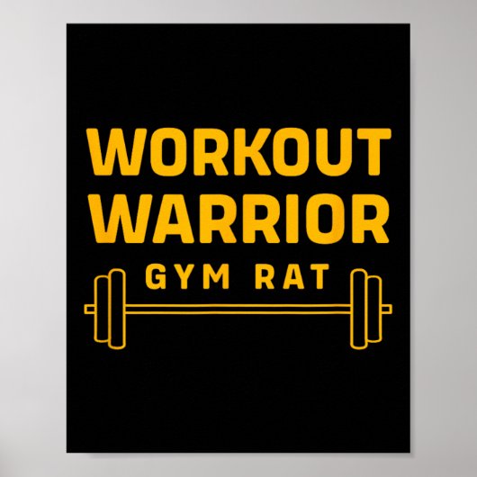 Poster Exercice Guerrier Bodybuilding Funny Gym Rat (Devant)