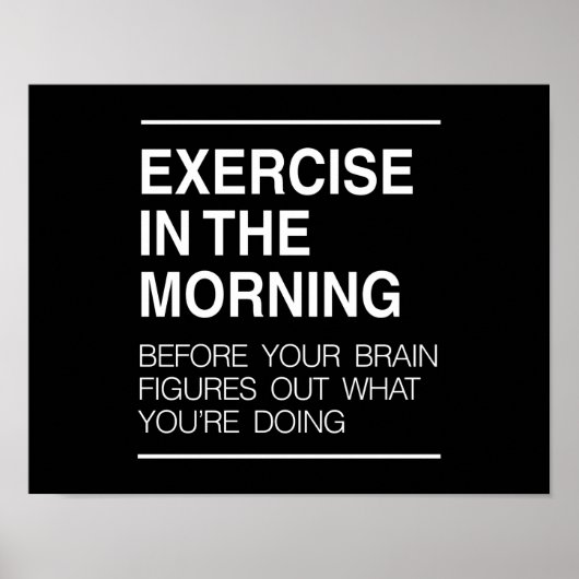 Poster Exercice le matin (Devant)