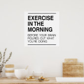 Poster Exercice le matin (Cuisine)