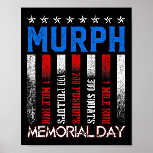 Poster Exercice Murph Challenge Mémorial Murph (Devant)