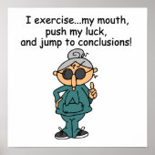Poster Exercice, Push, Jump Humour (Devant)