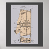 Poster Exercice vintage Machine Patent (Devant)