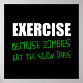 Poster Exercice Zombies Mangez-Les Lents (Devant)