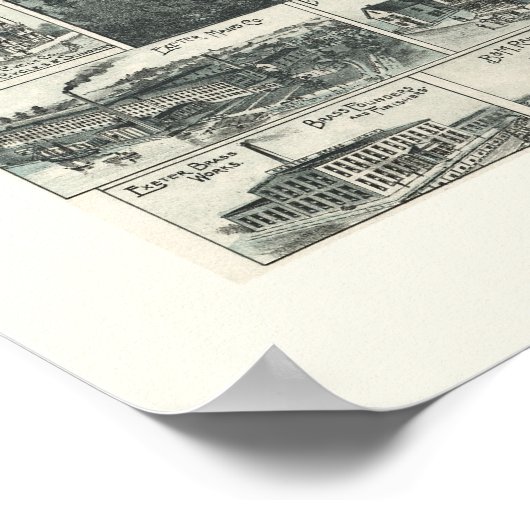 Poster Exeter, NH Panoramic Map - 1896 (Coin)