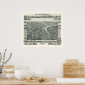 Poster Exeter, NH Panoramic Map - 1896 (Cuisine)