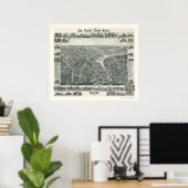Poster Exeter, NH Panoramic Map - 1896 (Bureau à domicile)