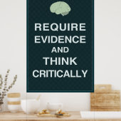 Poster Exiger des preuves et penser à l'affiche critique (Cuisine)