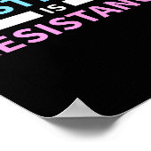 Poster Existence Est Résistance Trans Droits Lgbt Fierté  (Coin)