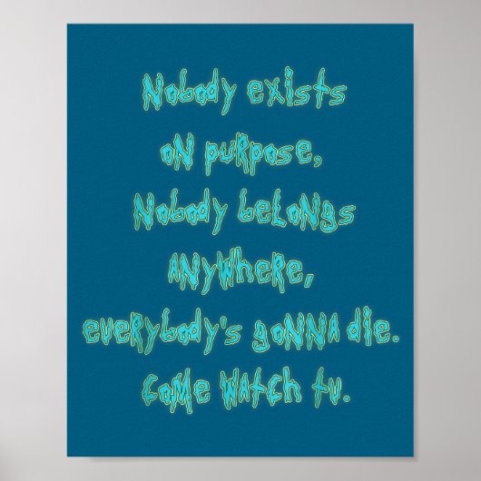 Poster Existence Is Pain Fandom Funny Quotes For Mens (Devant)