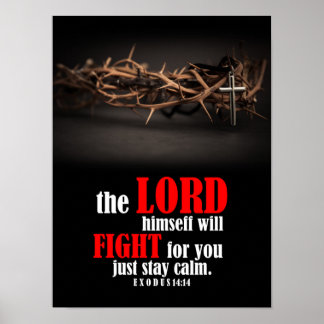 Poster Exodes 14:14 Le Seigneur Lui-même combattra