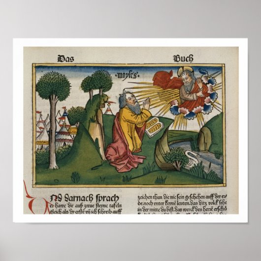 Poster Exodus 34 1-10 Moïse reçoit le deuxième comprimé w (Devant)