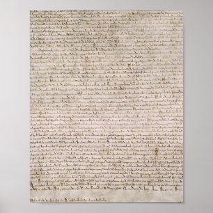 Poster Exonération De La Magna Carta De 1215 Coton MS