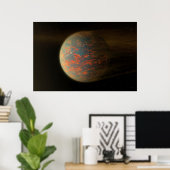 Poster Exoplanet 55 Cancri E Et Sa Surface Moulée (Bureau à domicile)